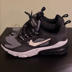 Nike Kids Black and Gray React Sneakers